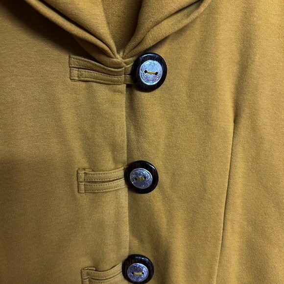 Neon Buddha Mustard Chunky Button Front Blazer Jacket Size S - Picture 4 of 7